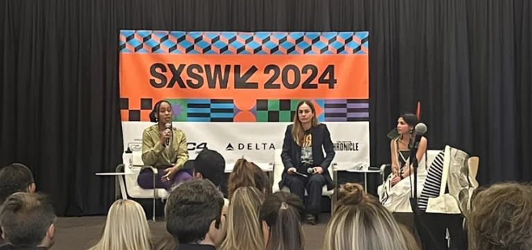 Representação da Natura Ventures concorrendo no SXSW 2025, com foco em painel sobre inovações sustentáveis e investimentos estratégicos em startups.