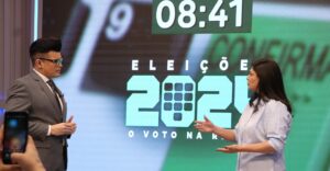 Rose Modesto durante entrevista no programa Balanço Geral, destacando propostas para o segundo turno em Campo Grande