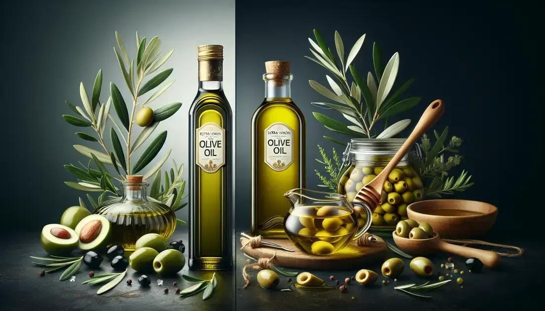 Diferença entre azeite e óleo de oliva