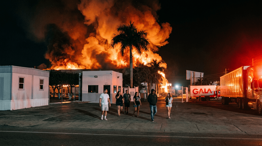 Incêndio mobiliza bombeiros de três cidades em fábrica de brinquedos de Aparecida do Taboado