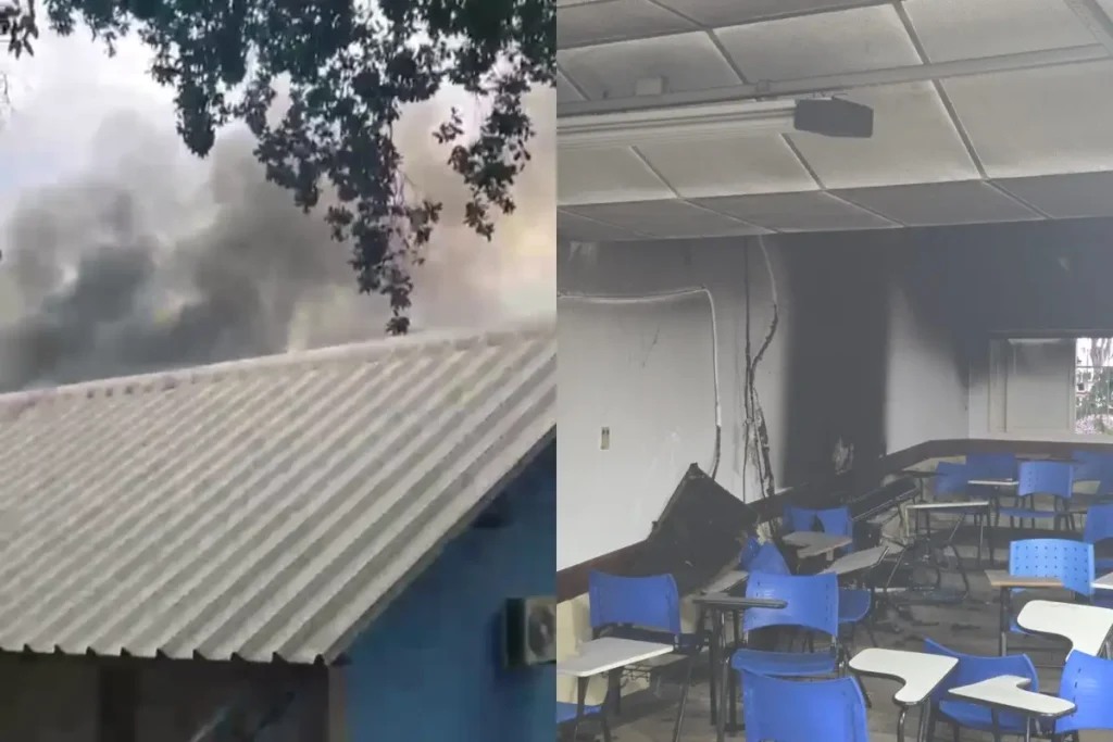 Curto-circuito provoca incêndio e evacuação do Bloco 6 da UFMS em Campo Grande