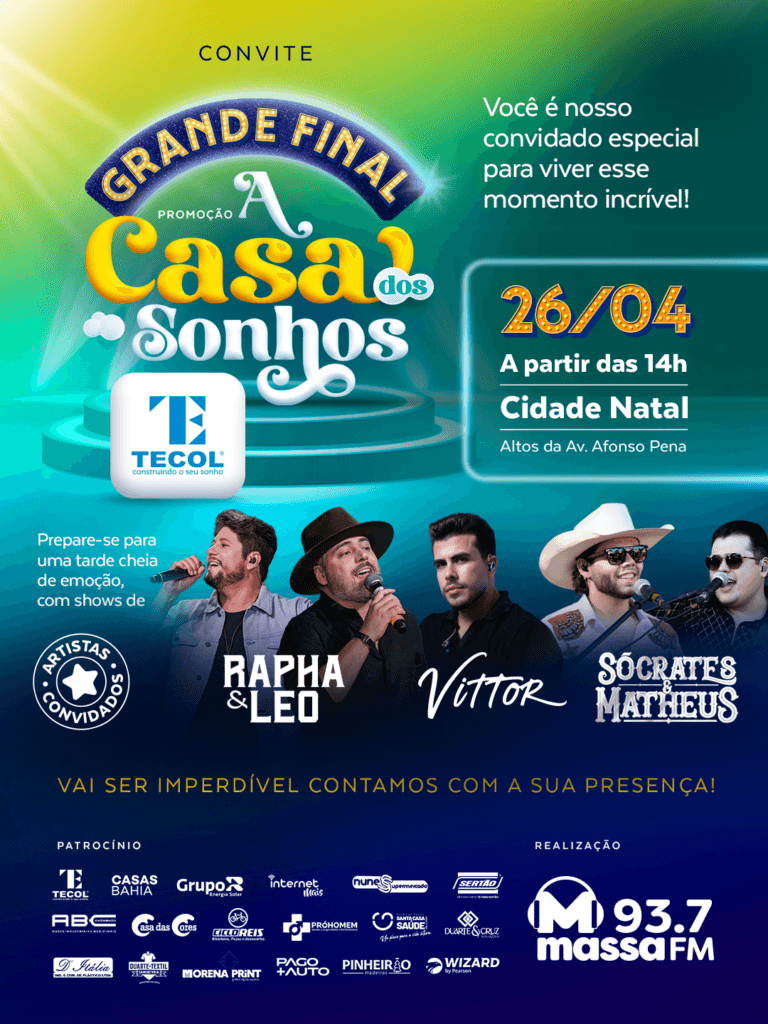 Final da promoção Casa dos Sonhos 2026 ocorre em 26 de abril com prêmio de casa completa em Campo Grande