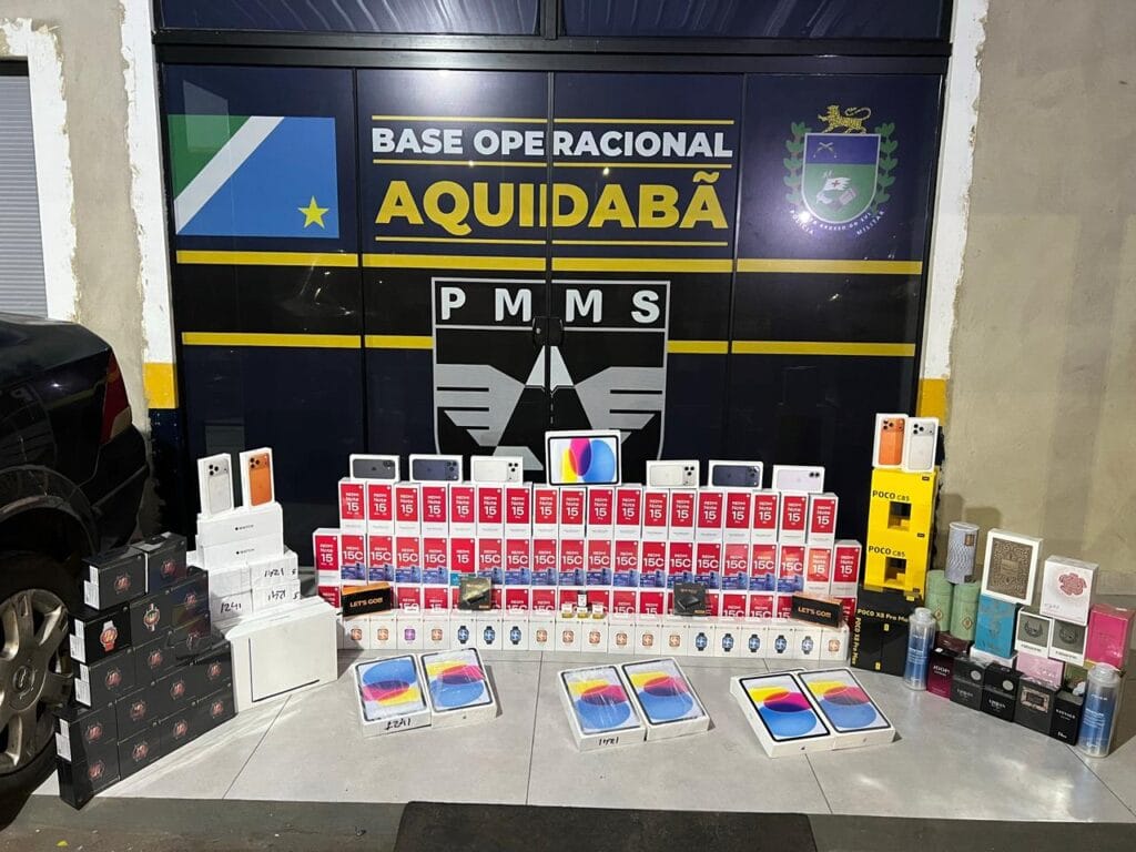 Operação na MS-164 intercepta GM Vectra com carga estrangeira avaliada em mais de R$ 550 mil