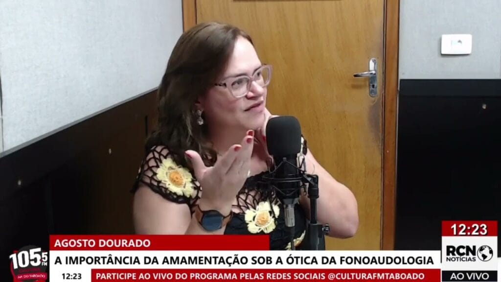 Fonoaudióloga destaca importância do aleitamento e apoio às mães em Aparecida do Taboado