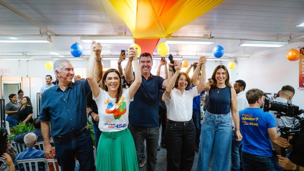 Viviane Luiza inaugura comitê de campanha em Campo Grande com apoio de Riedel e Azambuja
