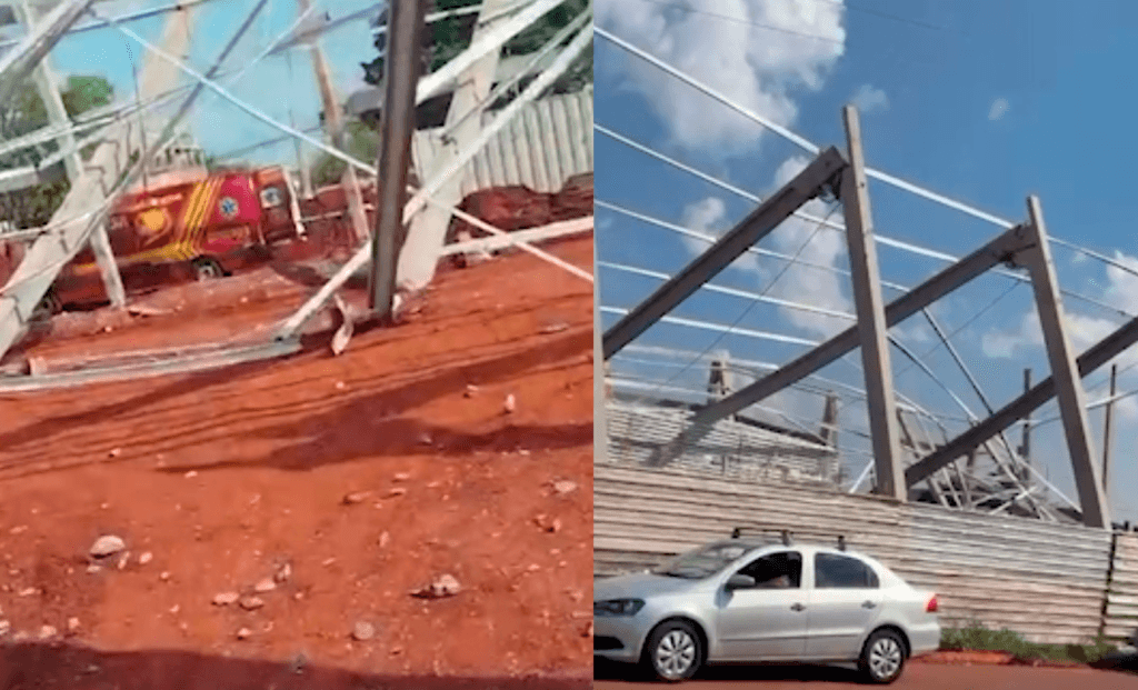 Estrutura metálica desaba em obra de Campo Grande, deixando dois mortos e dois feridos